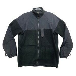 US Navy Parka Liner Jacket Mens Small Reg Black Fleece Military Working Zip